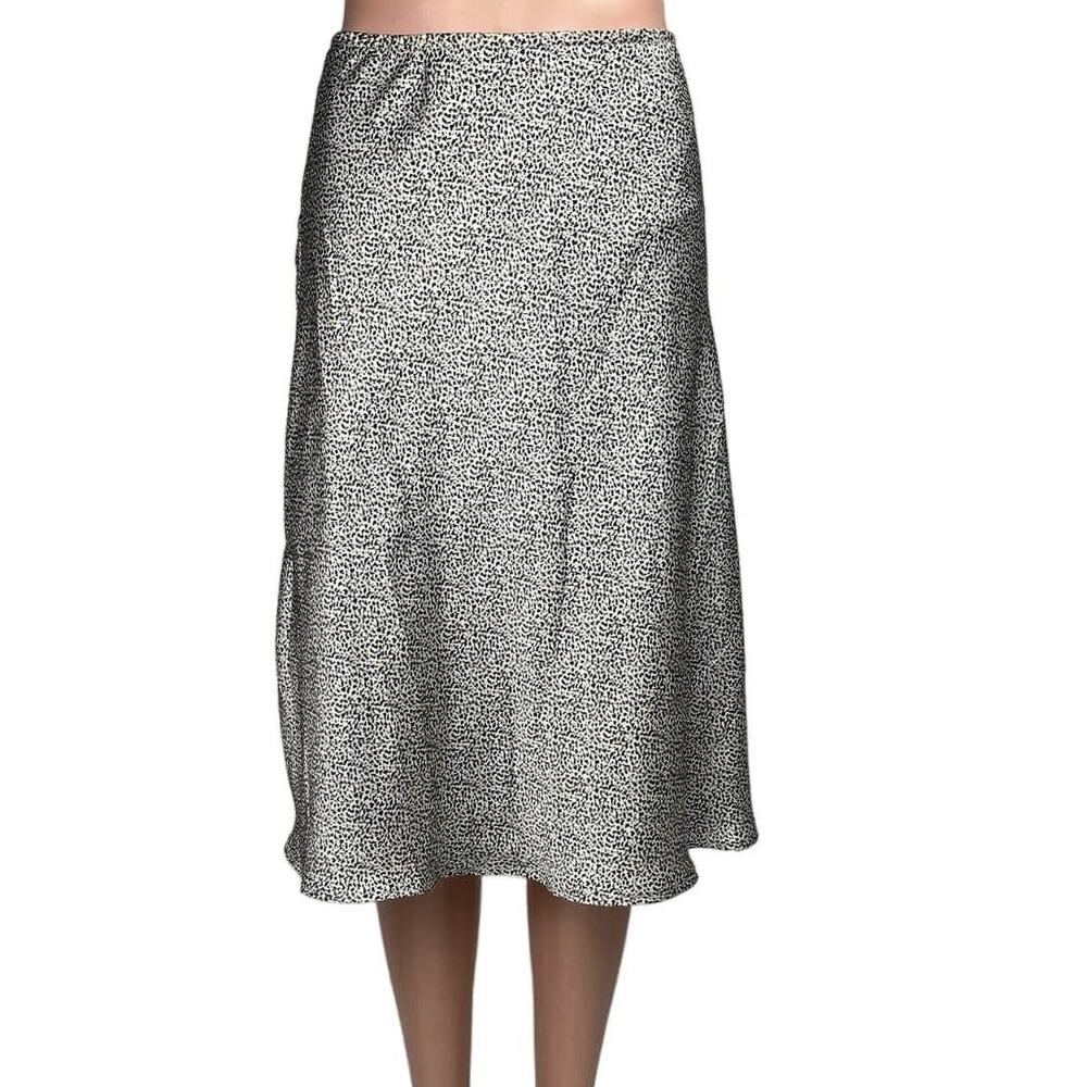 Sienna Sky Black and White Dotted Midi Skirt